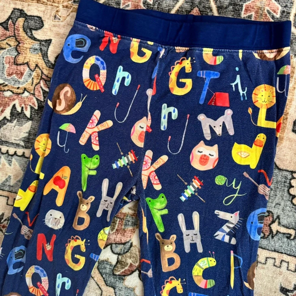 Little Sleepies 4T Bamboo Viscose Pajama Pants Set Alphabet Santa Pumpkin 3pc